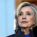 Former U.S. Secretary of State Hillary Clinton speaks to the press after testifying in a closed-door deposition with the House Oversight Committee at the Chappaqua Performing Arts Center on Thursday in Chappaqua, N.Y.David Dee Delgado / Getty Images