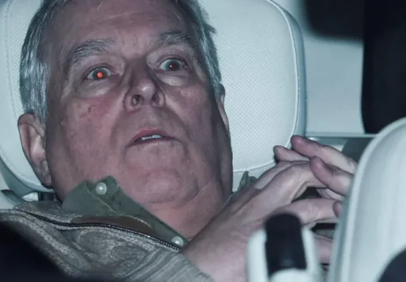 Prince Andrew Mountbatten-Windsor after his release from custody after his arrest