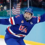 Megan Keller celebrates after scoring the game-winning goal to give the United States the gold medal over Canada. (REUTERS / REUTERS)